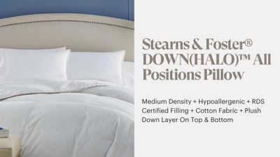 King Size White Down Feather Blend Hypoallergenic Pillow