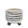 Maggift Planters Ceramic Footed Planter with Outdoor and Indoor, Decorative Plant Pots for Living Room, Garden, Balcony, Home Decor, White12"*12"*12" - 4 of 4