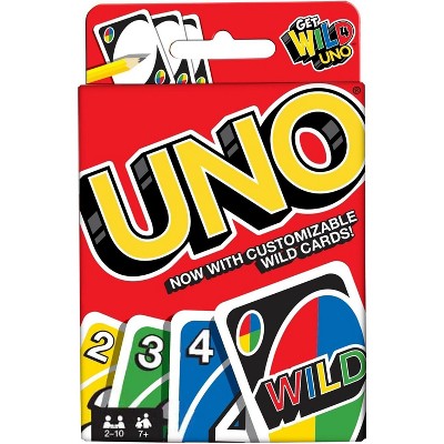 Mattel Games UNO Card Game, Multi, 8 x 3-3/4 x 81/100 in (42003)