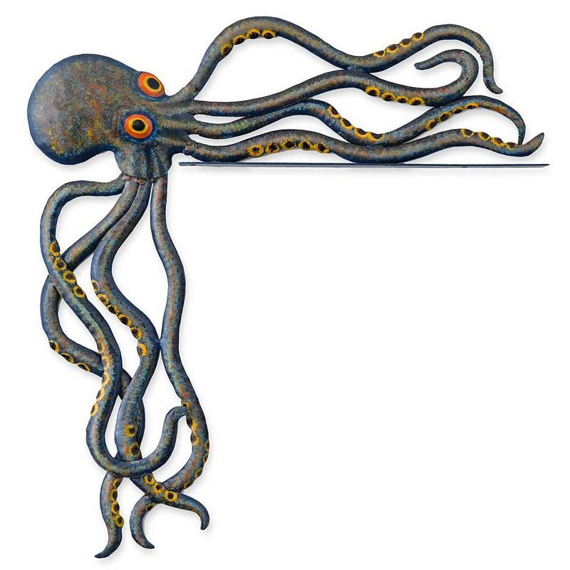 Wind & Weather Handcrafted Reclaimed-Metal Octopus Door Crawler, 1 of 3