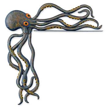Wind & Weather Handcrafted Reclaimed-Metal Octopus Door Crawler