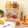 Set of 6 Airtight Glass Jars with Lids 17oz, Small Food Storage Container with Wire Clip Fastening - 4 of 4