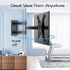 PERLESMITH UL Listed Full Motion TV Wall Mount for 26-60" Flat/Curved TVs, Swivel & Extension Arm, Tilt, Max VESA 400x400mm, 77 lbs - 3 of 4