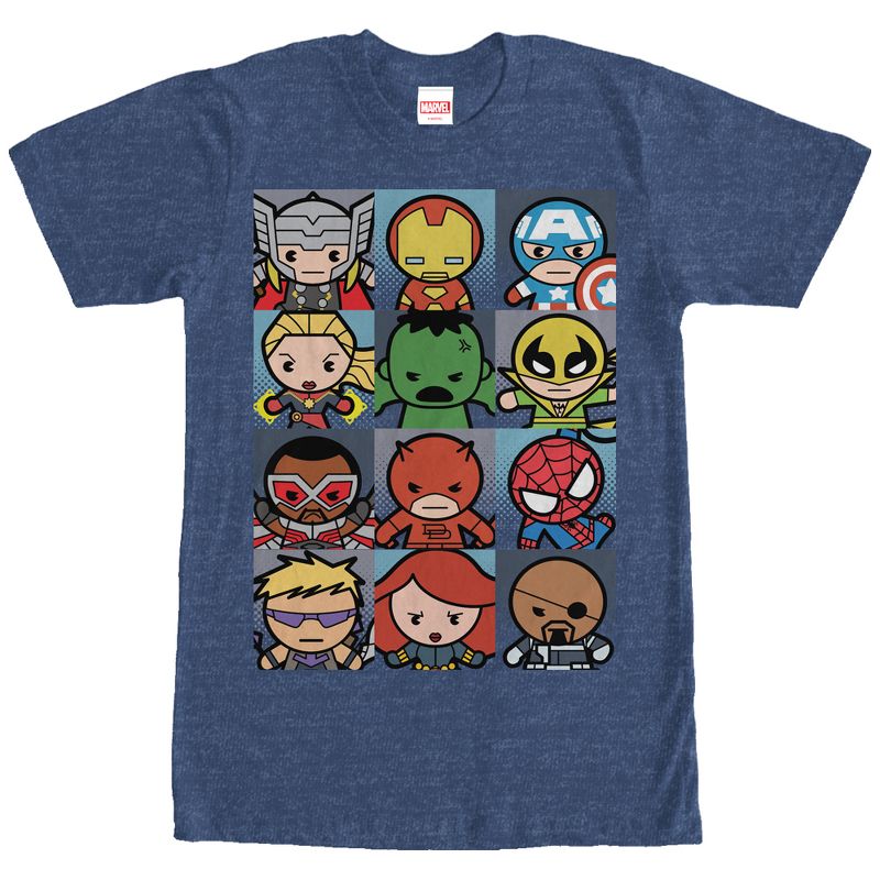 Men's Marvel Kawaii Heroes T-Shirt, 1 of 4