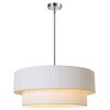 LamQee 3-Light Modern Drum Chandelier 2-Tier Semi-Flush Mount Pendant Light Fixtures with Fabric Lampshades - 2 of 4