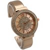 OLIVIA PRATT RHINESTONE BEZEL CENTER SPARKLE CUFF WATCH - 2 of 4