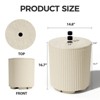 BENCMATE Umbrella Bases Portable Umbrella Base Stand with Table and Storage Space All Weather Umbrella Base for Patio, Beige, 14.8"*14.8"*16.7 - 4 of 4