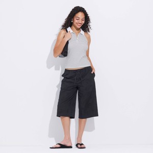 Pantalones Capri de Pierna Ancha con Ojal - Wild Fable™