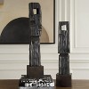 Uttermost Cipher Black Wood Totems Set of 2 Decorative Sculptures 27 Inch Tall - 3 of 4