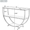Demilune Shape Console Table, 48" Industrial Style Entryway Table with 3-Tier Open Storage Shelf, Wooden Sofa Table with MDF Desktop and Metal Frame - 2 of 4