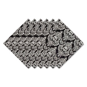 Design Imports Graeyard Damask Embellished Napkin (Set Of 6) - 1 of 4