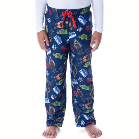 Wwe Boys' John Cena Randy Orton Aj Styles Superstars Sleep Pajama Pants  (14/16) Blue : Target