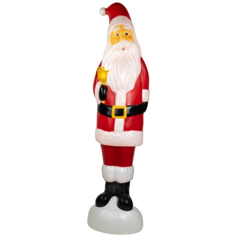 Vintage Santa Claus Lighted Flat Back Hard Plastic Blow Mold Christmas store Display