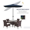 Akoasm Rectangular Patio Umbrellas with Crank & Tilt-Blue - 2 of 4