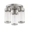 Livex Lighting Hillcrest 3 - Light Flush Mount in  Brushed Nickel - 2 of 4
