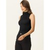 Allegra K Women's Sleeveless Mock Neck Fitting Knit Basic Vest Sweater Tank Tops - 3 of 4