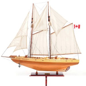 Bluenose II Fully Assembled Wooden Sailboat Model – 38.5 Inch Natural Finish By Old Modern Handicrafts - 1 of 4