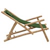 vidaXL Deck Chair Bamboo and Canvas Green - 4 of 4