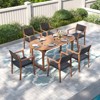 Captiva Designs 7pc Patio Furniture Set with Rectangle Table and Arm Chairs - 2 of 4