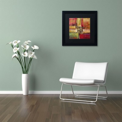 Colorful Abstract 11" x 11" Giclee Canvas Print in Black Frame