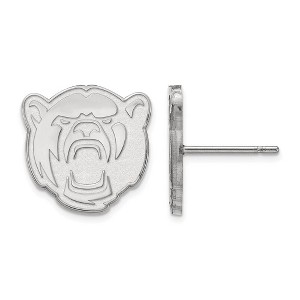 Black Bow Jewelry 14k White Gold Baylor Bears NCAA Post Earrings - 1 of 3