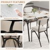 5-Piece Dining Table Set - Kitchen Table with 4 Chairs, Modern Rectangular Dining Table with Storage Rack, Boucle Dining Chair - 4 of 4