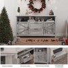 TV Stand for 55 Inch TV, Farmhouse Barn Door Modern Entertainment Center,Tall TV Console and Ideal Media Storage - 4 of 4