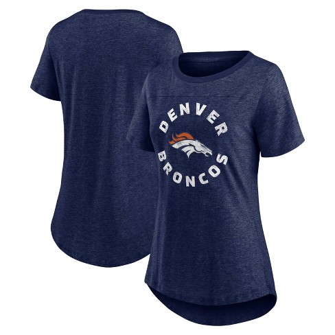 Nfl Denver Broncos Women's Roundabout Short Sleeve Fashion T-shirt : Target