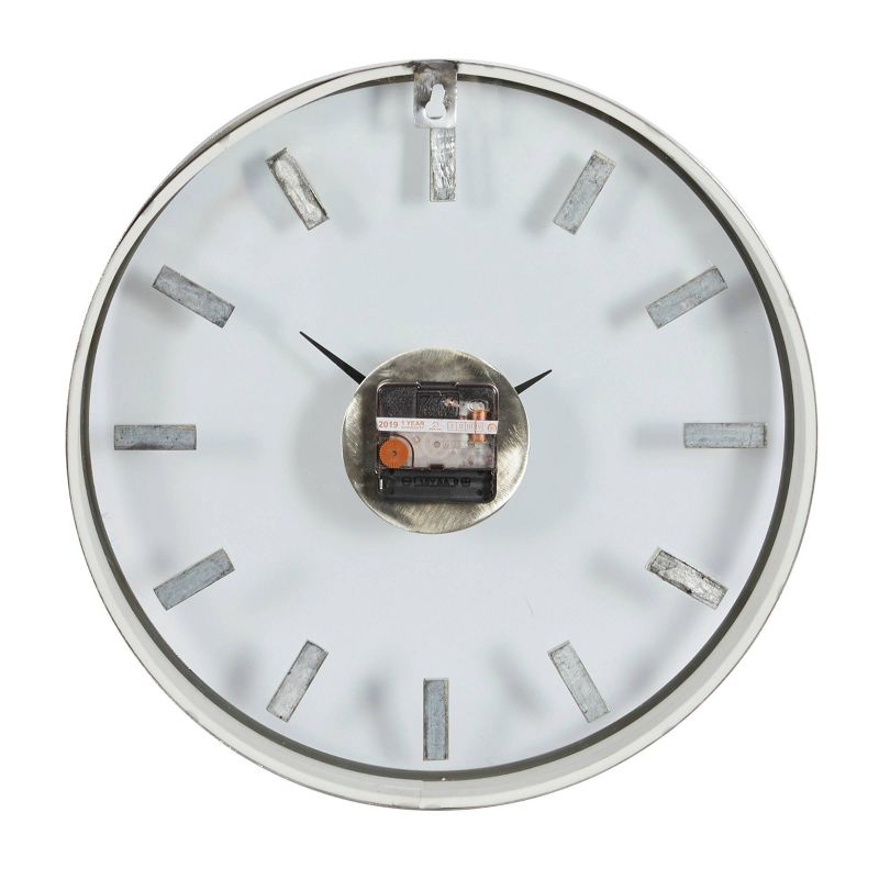 14" x 14" Round Aluminum Wall Clock with Clear Face - Olivia & May, 4 of 7