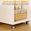 GAOMON 50"Folding Computer Desk with Bookshelf,Extension Table with Wheels & Backless Storage Shelves for Home Office - 4 of 4