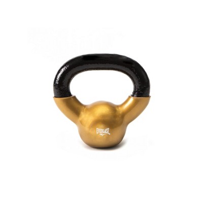 Everlast Vinyl Coated Iron Kettlebell Home Gym Strength Exercise Weight Lifting Training Accessory, 5 Pounds, Gold