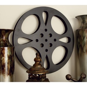 Metal Film Reel Wall Decor Gray - Olivia & May: Industrial Style Iron Artwork - 1 of 4