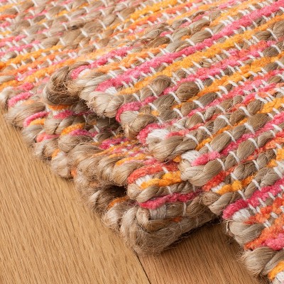 Cape Cod 5' x 8' Orange and Natural Cotton Area Rug