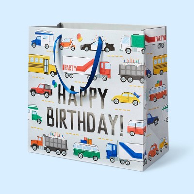 "Happy Birthday" Vehicles Large Gift Bag - Spritz™