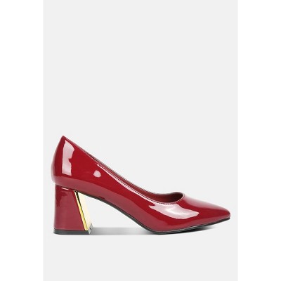Zaila Metallic Accent Block Heel Pumps