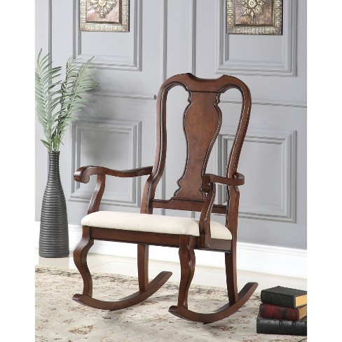 Traditional upholstered rocking online chair