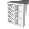 NicBex Dining Table Set for 4 Kitchen Table Solid Wood Dining Table Set with Curved Wine Rack for Dining Room, White - 3 of 4