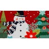 Olivia’s Home Snowman on Burlap Indoor Doormat – 22" x 32" Rustic Winter Holiday Accent Mat - 2 of 3