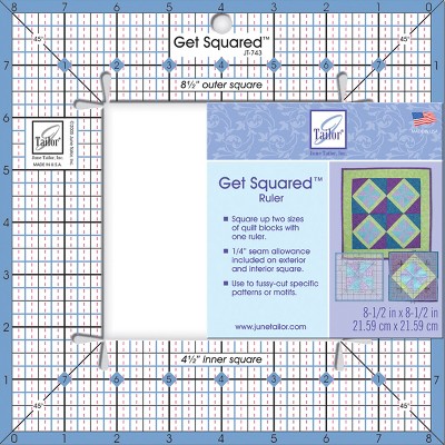 June Tailor Get Squared Ruler-8-1/2" Outer & 4-1/2" Inner