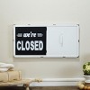 VIP Metal 20 in. White Closed Open Sliding Sign - 4 of 4