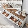 SinCiDo Farmhouse Drawer Dresser for Bedroom, Natural Texture & Metal Handles, Wood Storage Dressers Organizer for Bedroom, Living Room - 4 of 4