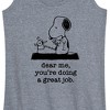 Women's - Peanuts - Dear Me Doing Great Job Graphic Racerback Tank - 2 of 4