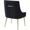 UNISOAR Dining Chair Velvet Upholstered Side Chair with Brushed Gold Leg - 3 of 4