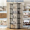 6 Tiers Book Shelf, Home Office Bookshelf Storage Organizer, Vintage Industrial Style Bookcase, Free Standing Storage Shelving Unit - 4 of 4