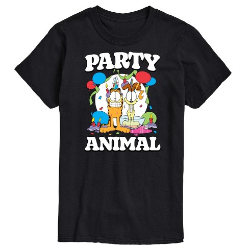 Men's - Garfield - Party Animal Birthday Short Sleeve Graphic T-Shirt - image 1 of 4