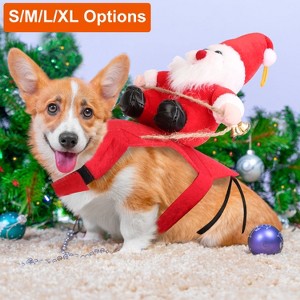 iMountek Pet Christmas Costumes with Bell Clothes New Year Outfit Cosplay Costumes Party Dress Up For Cats - 1 of 4