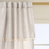 Set of 2 Ivy Tassel Light Filtering Window Curtain Panels Beige - 2 of 3