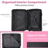 FonTOI Carry on Luggage Sets 3 Piece with Double Spinner, 20/24/28 Inch Expandable Travel luggage Sets, Pink, 11.6"*29.5"*18.5" - 4 of 4