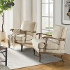 Set of 2 Quentin Wooden Upholstered Armchair Comfy Living Room with Comfortable Backrest and Cushion | ARTFUL LIVING DESIGN - 2 of 4