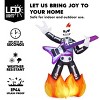 Joyfy 6 FT Halloween Inflatable Outdoor Decoration, Skeleton Plays Guitar Inflatable with Music and LED Lights for Halloween Yard Garden Lawn Decor - 2 of 4